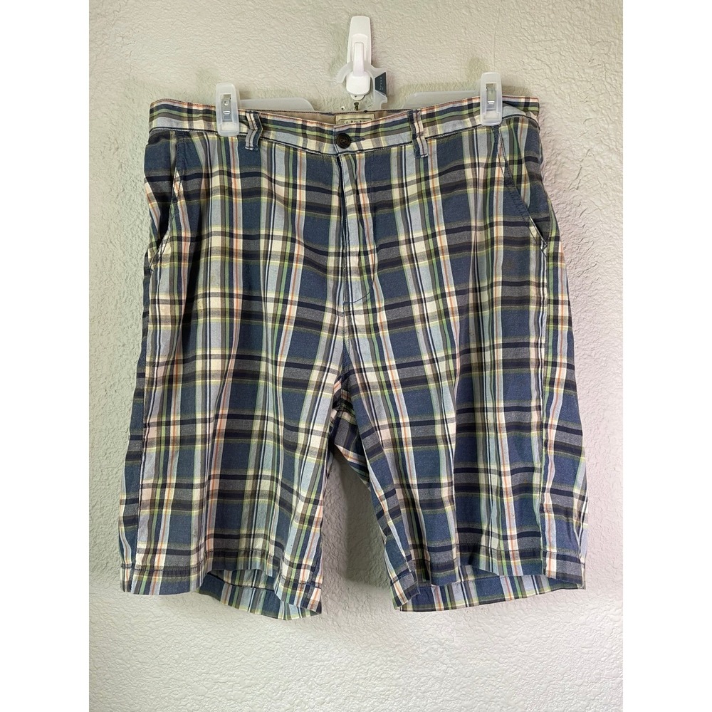 G.H. Bass & Co. Madras Plaid Shorts Casual Summer Mens Size 38